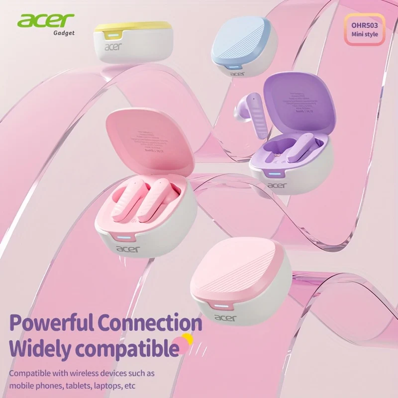 Écouteurs intra-auriculaires sans fil Acer avec chargement USB-C, son stéréo – Image 3