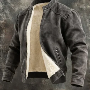 MAISON CLÉMENT PARIS™ | BLOUSON EN CUIR HOMME DOUBLURE FAUSSE FOURRURE