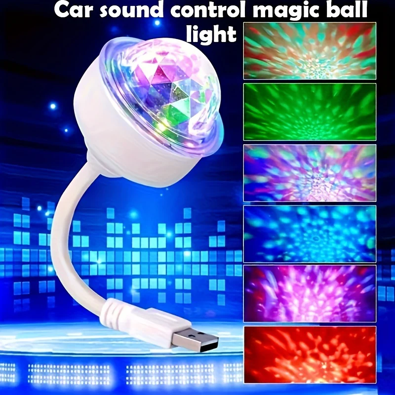 1 boule lumineuse magique USB à commande vocale