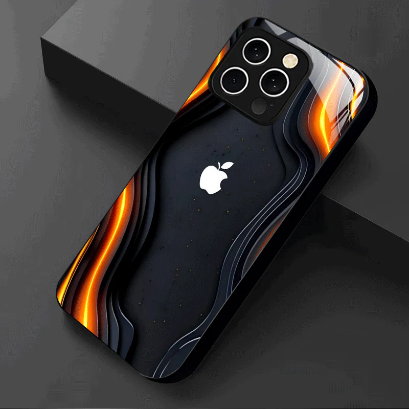 Coque en verre dépoli avec motif logo Apple – Image 8