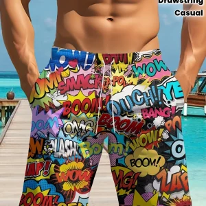 Short de bain homme imprimé tropical