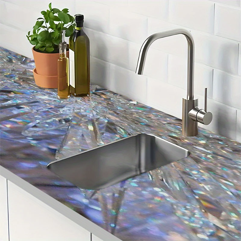 Autocollant de bureau en vinyle 2D à motif diamant (1 pièce) , 1 metre – Image 3