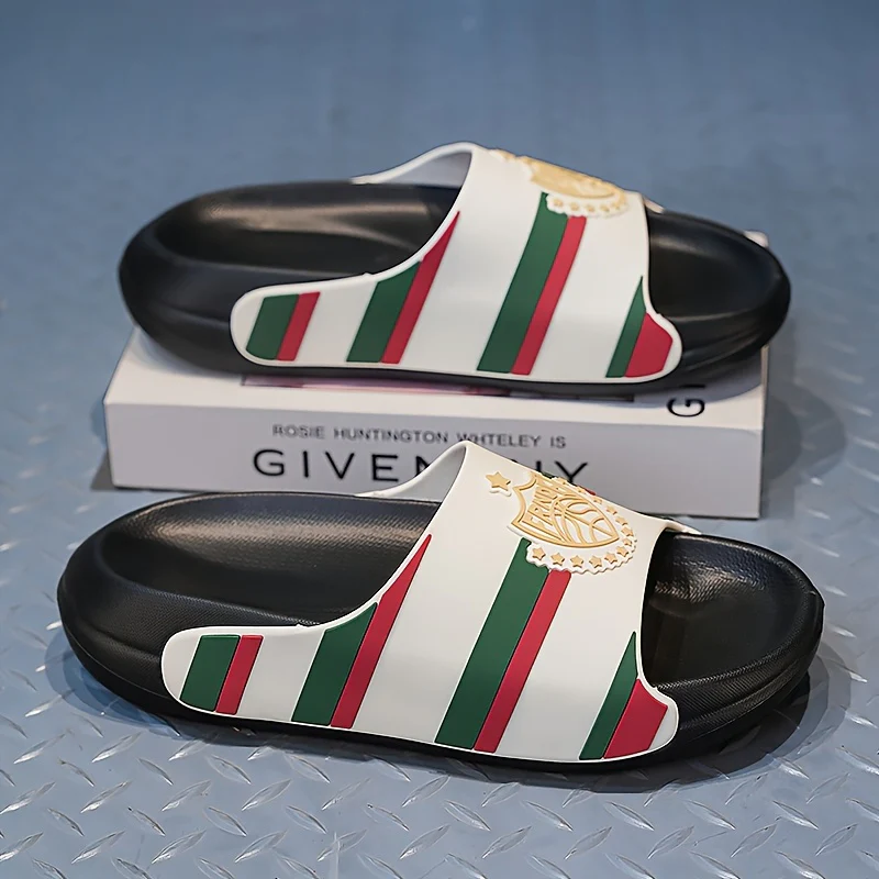 Claquettes élégantes à rayures pour homme – Image 6