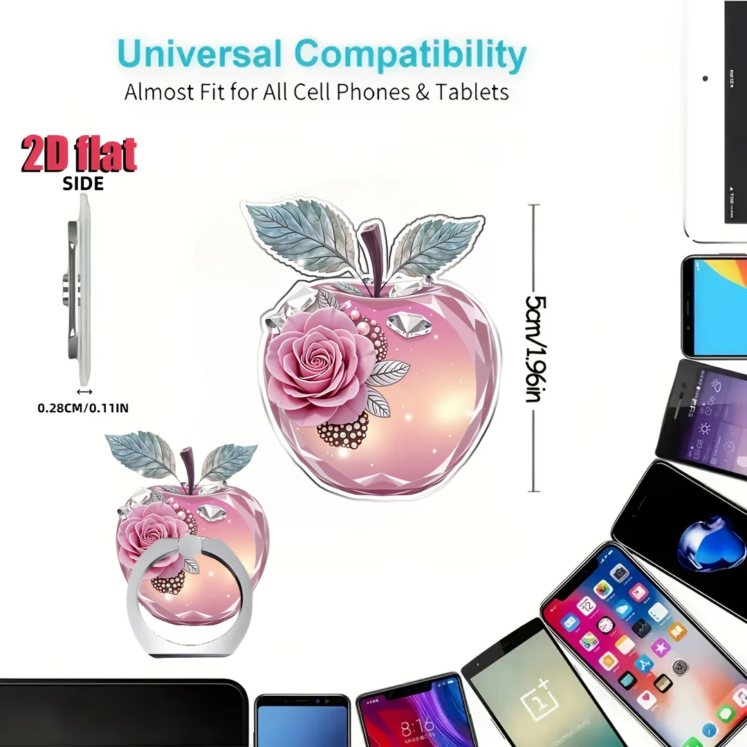 1 anneau de support en acrylique 2D, rotation libre à 360°, joli support – Image 4