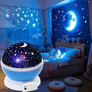 Projecteur d'étoiles et de lune rotatif 3D alimenté par USB
