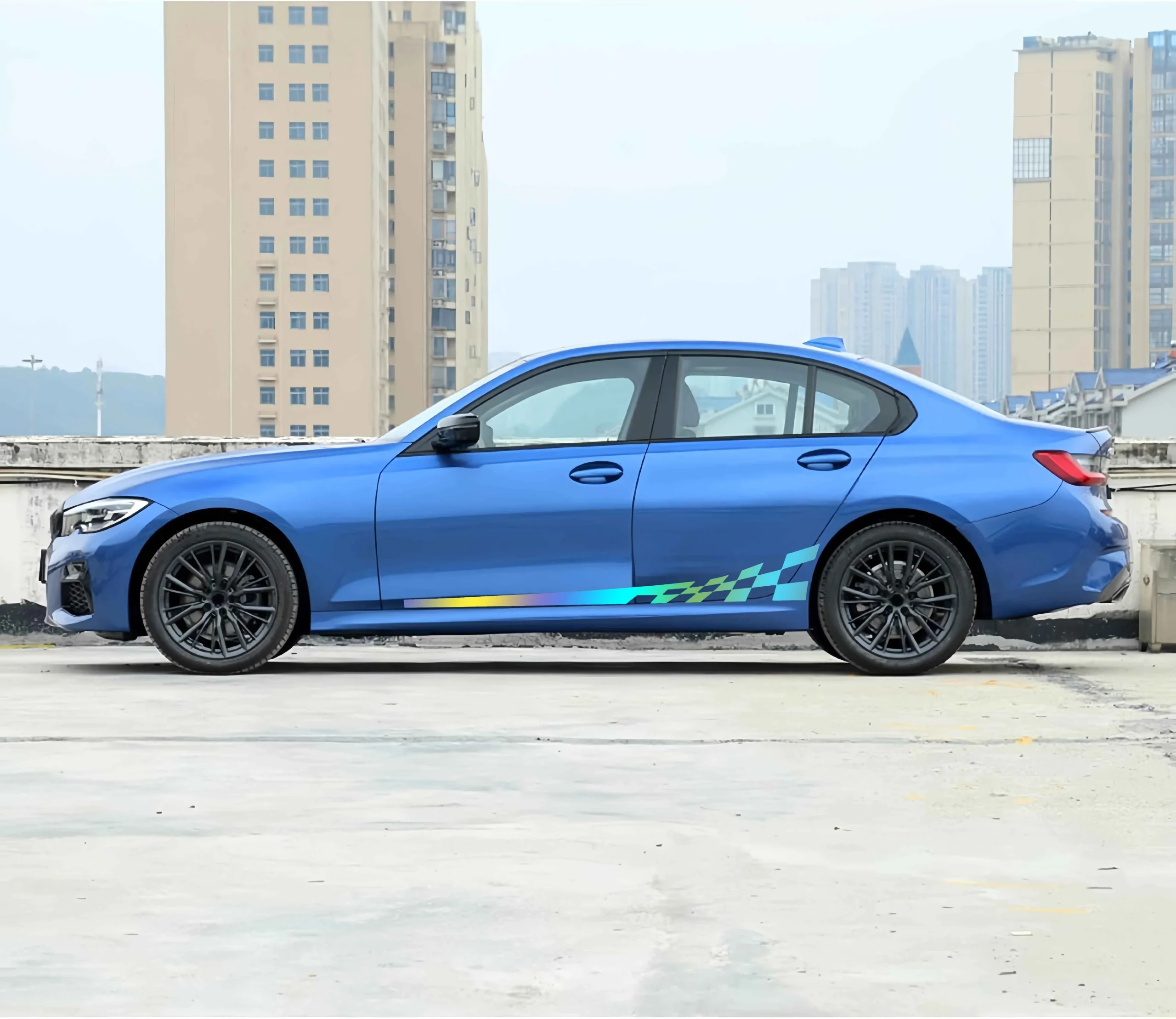 Paire de bandes latérales holographiques de 196,09 cm « Voiture de course » – Image 8