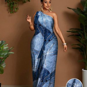 Combinaison imprimée grande taille