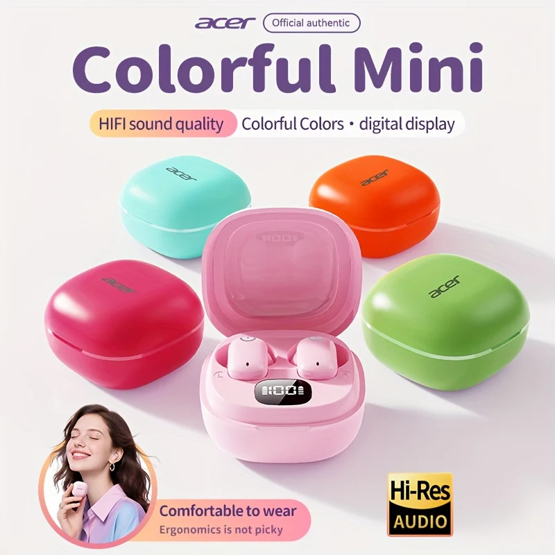 Écouteurs sans fil Acer, semi-intra-auriculaires à réduction de bruit – Image 2