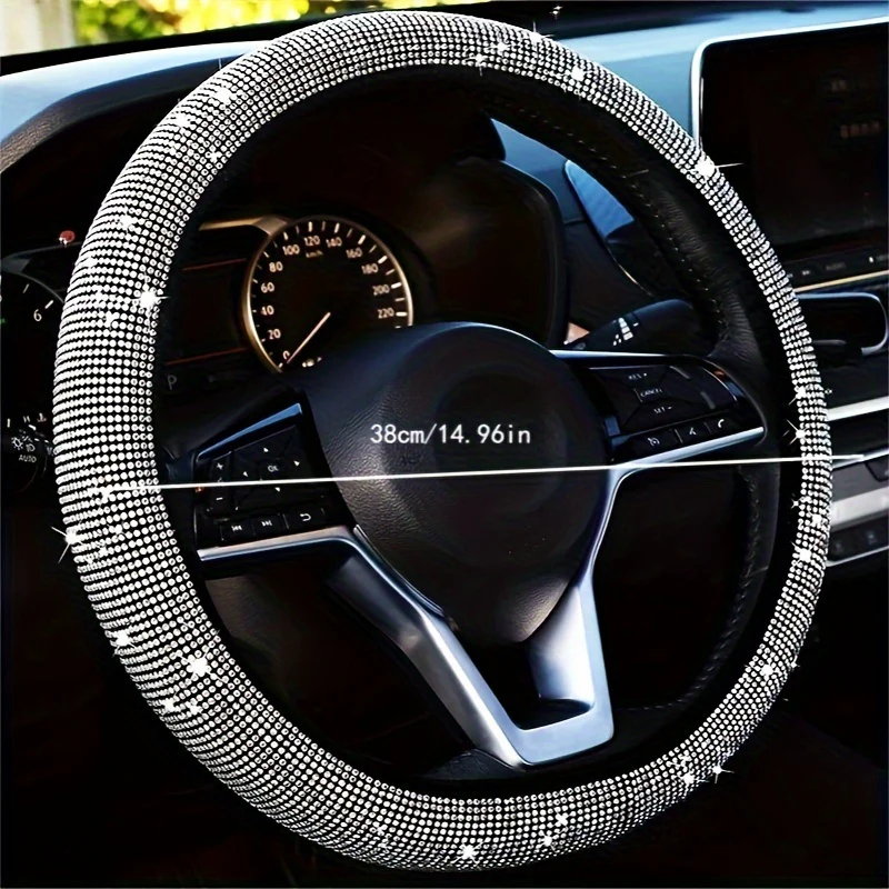 Housse de volant de voiture luxueuse et bling-bling - Extensible – Image 3
