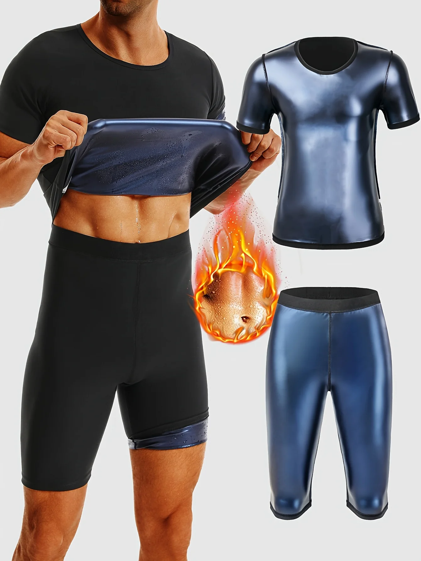 Tenue de sport de compression sauna pour homme – Image 2