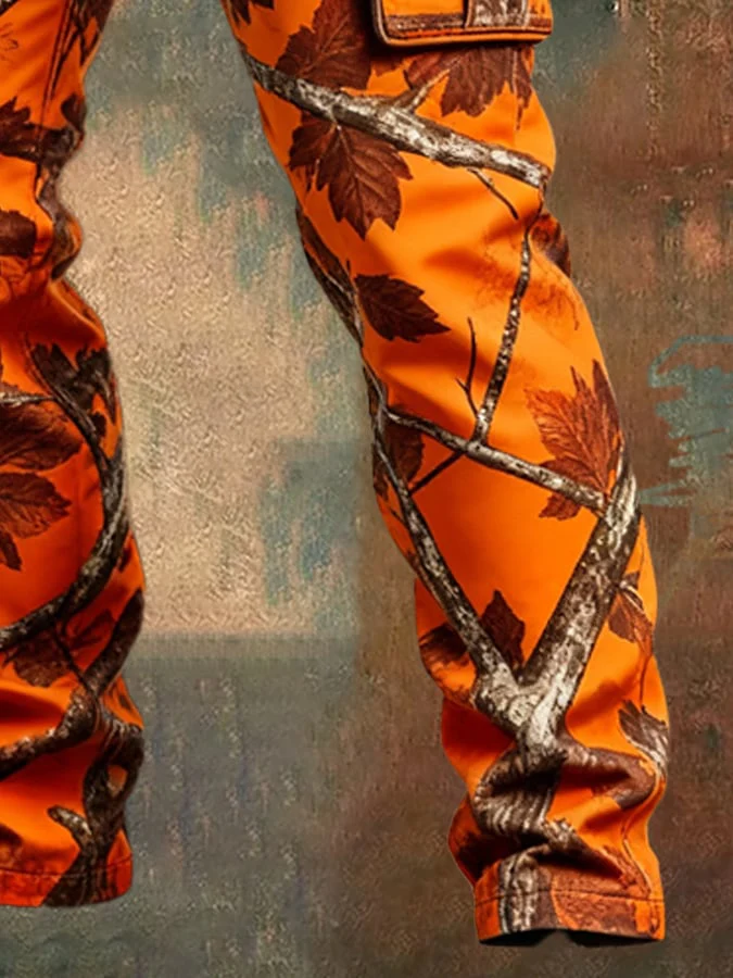 MAISON CLÉMENT PARIS™ | PANTALON CARGO CAMOUFLAGE ORANGE HOMME – Image 4