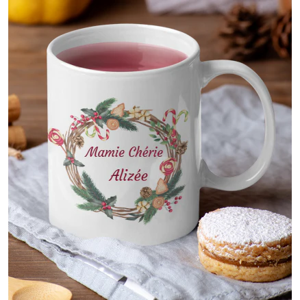 Mug "Couronne de noël" – Image 2