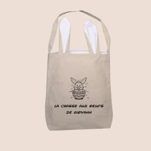Sac de Pâques "la chasse aux œufs" avec prénom