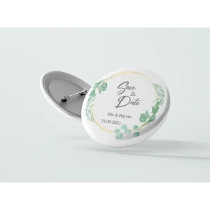 Badge " Save the date couronne"