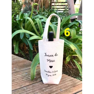 Sac à bouteille "Témoin du ou de la Mariée"